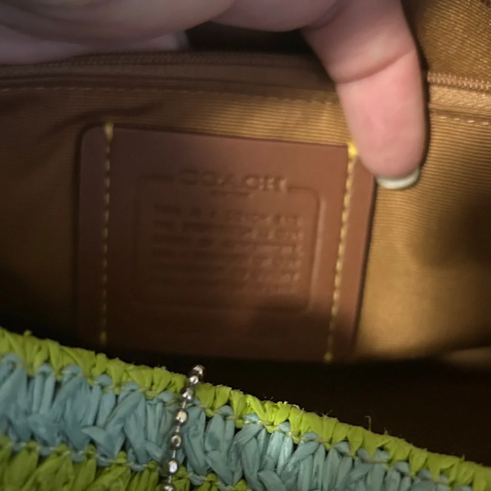 Coach Aqua and Lime Women's‎ Satchel - Picture 7 of 8